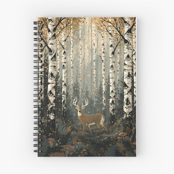 Item preview, The Birches – Wildlife Woodland Forest Art designed and sold by Authentic-Merch.
