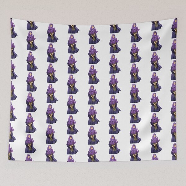 Item preview, Woman in Purple Hijab with Hyacinth Flowers Illustration designed and sold by New-School-Wave.