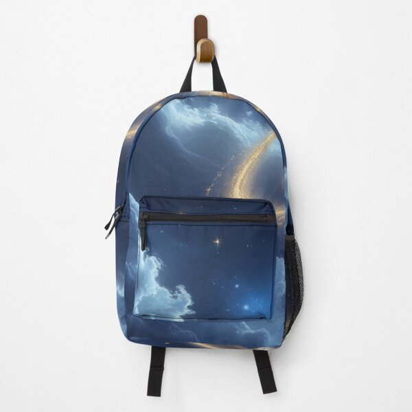 Item preview, Luminous Golden Spiral Galaxy in a Starry Blue Nebula – Cosmic Space Art. designed and sold by fbtrisha.