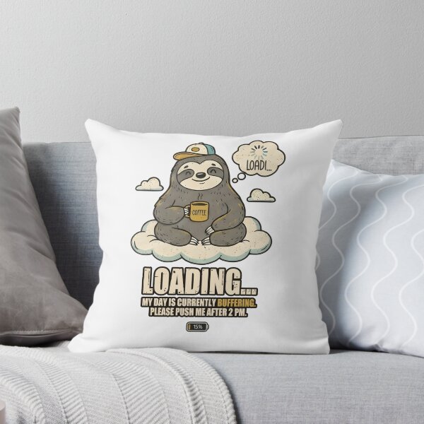 Item preview, Funny Sloth Loading Coffee Novelty Graphic designed and sold by Vlammielou4.
