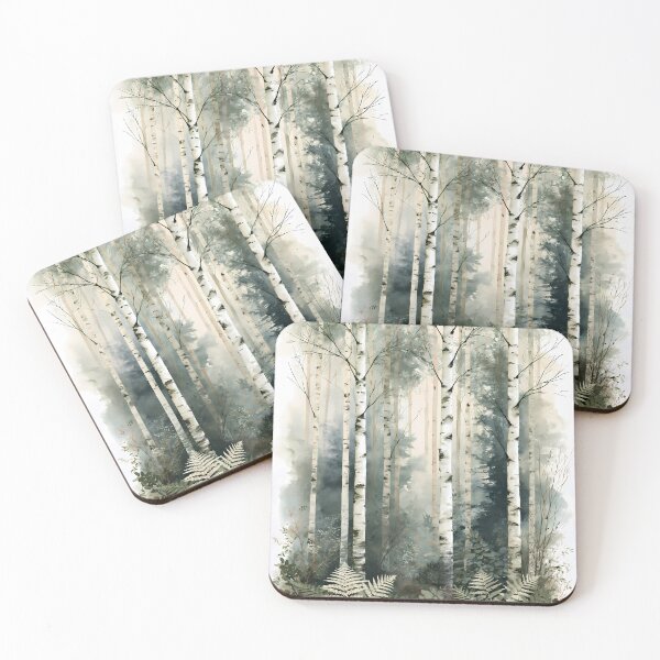 Item preview, Mystical Birches – Dreamy Enchanted Forest Art designed and sold by Authentic-Merch.