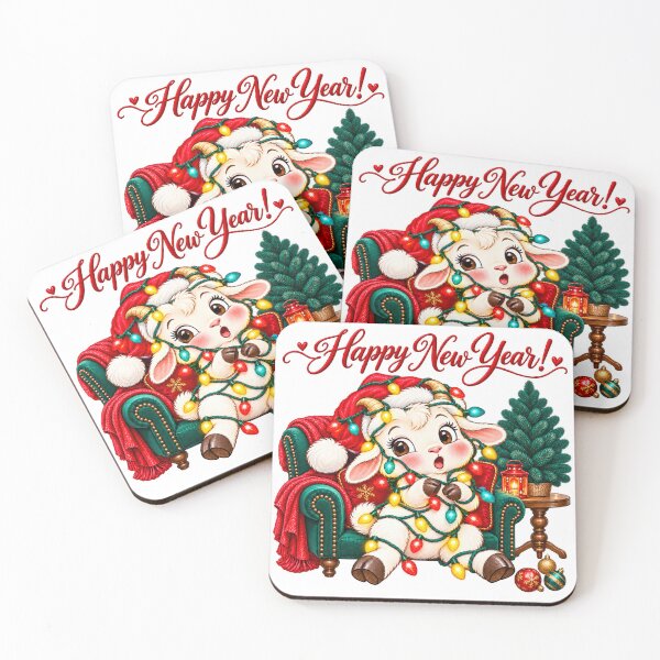 Item preview, Happy New Year Cute Goat Cozy Christmas Armchair designed and sold by SayMaria.