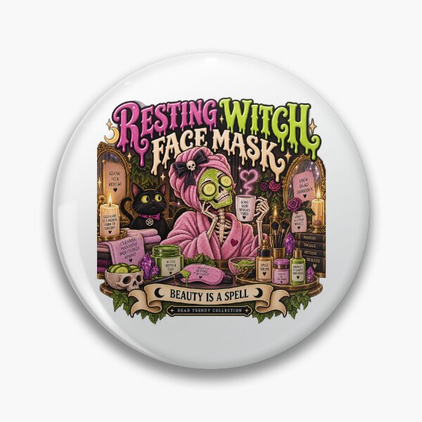 Item preview, ⚡Dead Trendy Collection⚡- Resting Witch Face Mask designed and sold by WheelieGdArt.