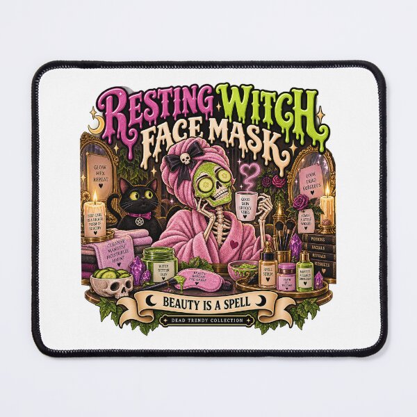 Item preview, ⚡Dead Trendy Collection⚡- Resting Witch Face Mask designed and sold by WheelieGdArt.