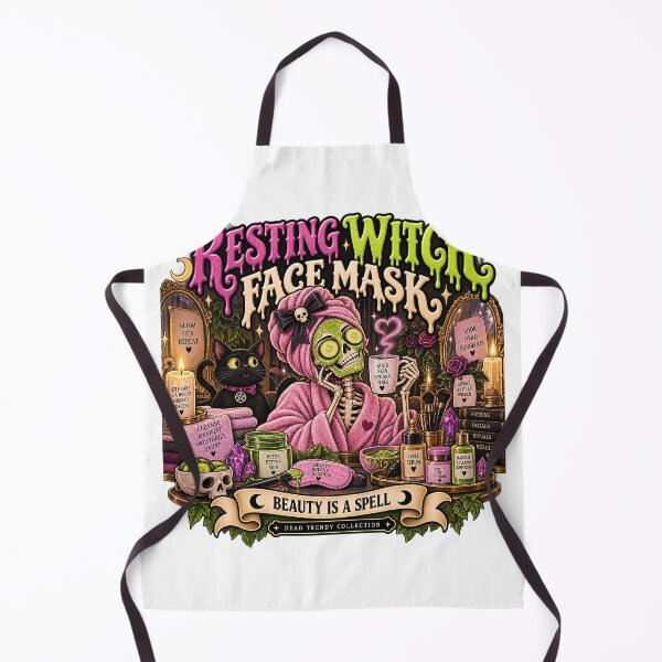Item preview, ⚡Dead Trendy Collection⚡- Resting Witch Face Mask designed and sold by WheelieGdArt.