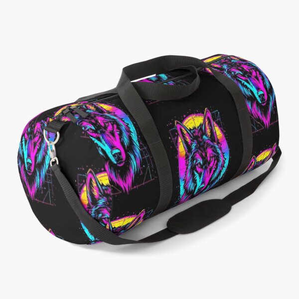 Item preview, Vintage Neon Synthwave Retrowave Art of Vibrant Neon Wolf Portrait Graphic. designed and sold by Giulivo Store Graphic.