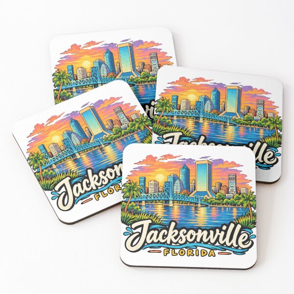 Item preview, Hand Drawn Jacksonville Florida Travel Souvenir Landmark Gift designed and sold by MichaeIRellov.