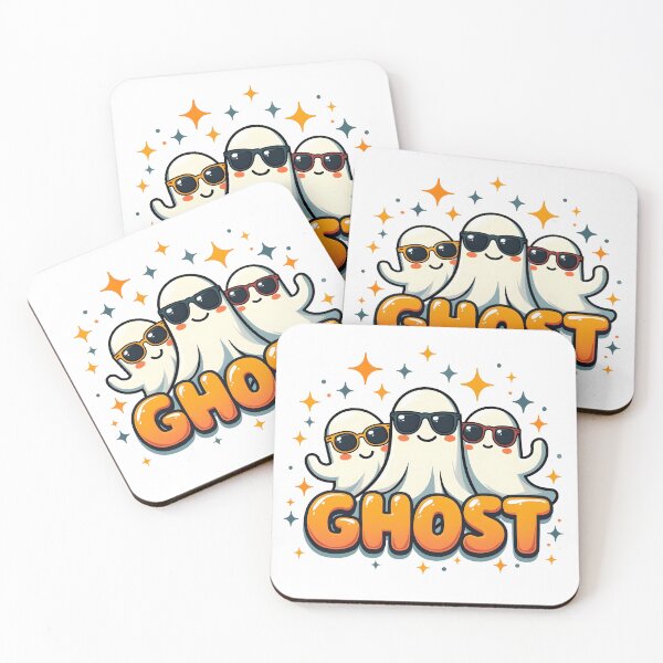 Item preview, Group of cute ghosts wearing sunglasses designed and sold by MilaPrintify.