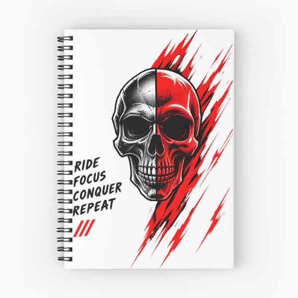 Item preview, Ride Focus Conquer Repeat Skull Racing Graphic designed and sold by Velaro Pro.