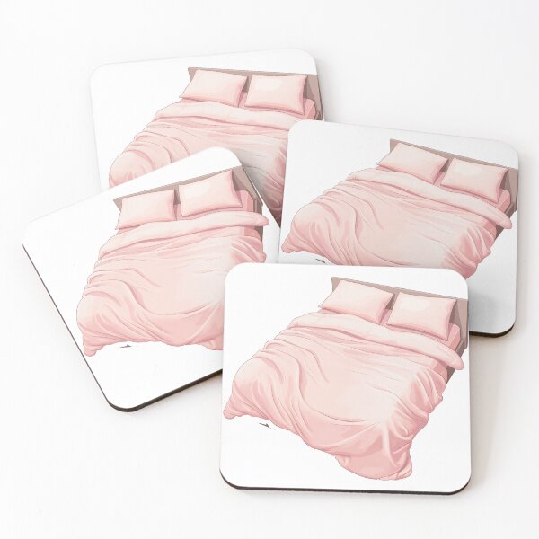 Item preview, Cozy Pink Bed and Soft Bedding Illustration designed and sold by New-School-Wave.