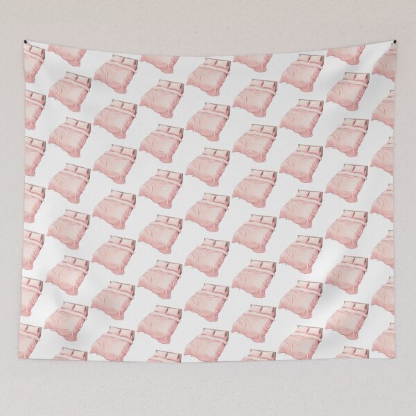 Item preview, Cozy Pink Bed and Soft Bedding Illustration designed and sold by New-School-Wave.