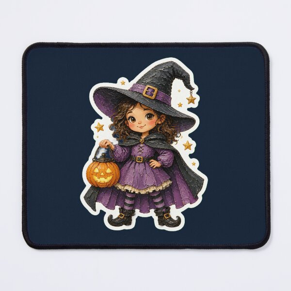 Item preview, Halloween Witch With Pumpkin Lantern designed and sold by The Digital Compass.