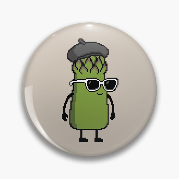 Item preview, Asparagus green Pixel with a Beret (BK) designed and sold by White Rim Mates.