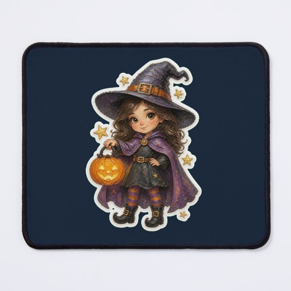 Item preview, Cute Halloween Witch With Pumpkin Lantern  designed and sold by The Digital Compass.