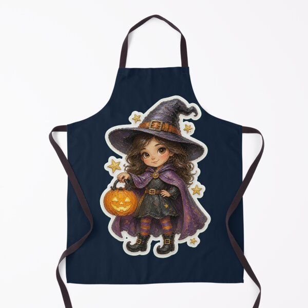 Item preview, Cute Halloween Witch With Pumpkin Lantern  designed and sold by The Digital Compass.