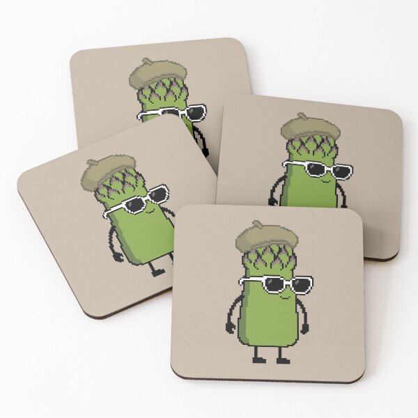 Item preview, Asparagus green Pixel with a Beret (KH) designed and sold by White Rim Mates.