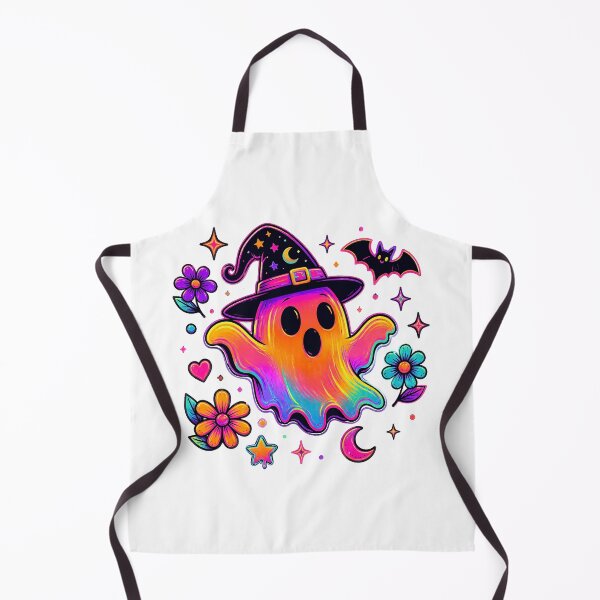 Item preview, Neon Rainbow Ghost Witch Halloween Cute Spooky designed and sold by Aniverlia.
