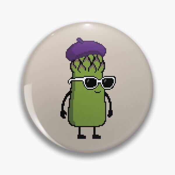 Item preview, Asparagus green Pixel with a Beret (PP) designed and sold by White Rim Mates.