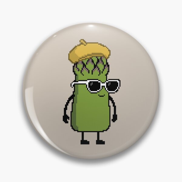 Item preview, Asparagus green Pixel with a Beret (YL) designed and sold by White Rim Mates.