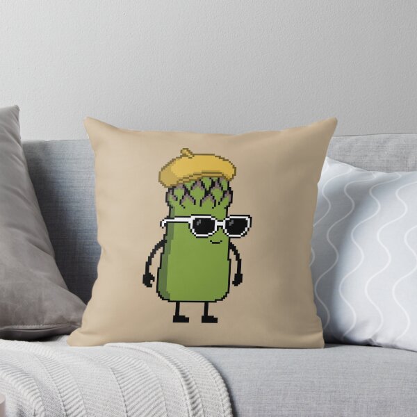 Item preview, Asparagus green Pixel with a Beret (YL) designed and sold by White Rim Mates.