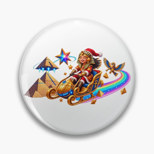Item preview, Egyptian Cosmic Christmas – Pharaoh Santa Space Adventure designed and sold by NEFERSIGN.