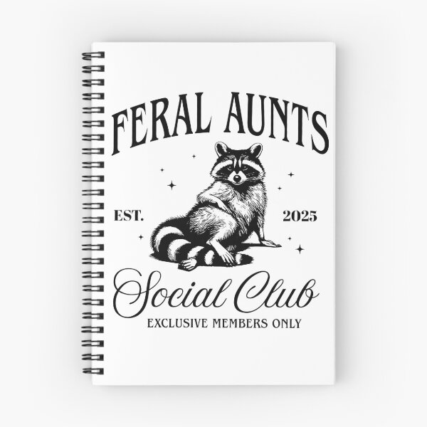 Item preview, Funny Racoon Feral Aunt Social Club designed and sold by santisalasmiz.
