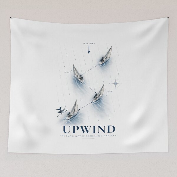 Item preview, Upwind – Sailing Against the Wind Nautical Design designed and sold by NAUSPHERAL.
