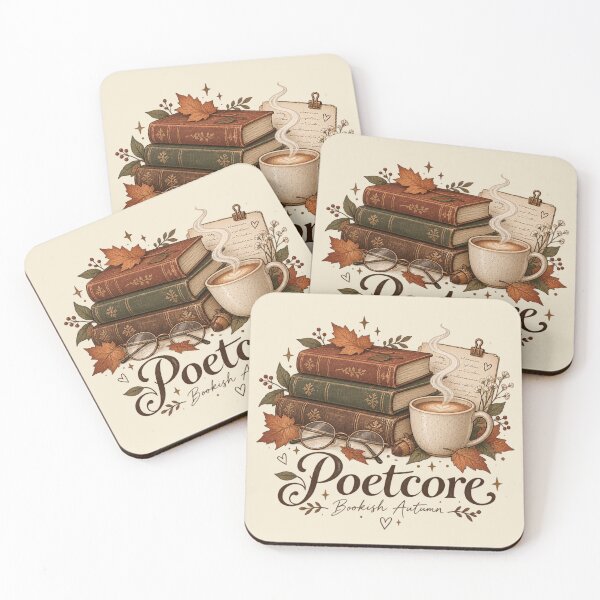 Item preview, Poetcore Bookish Autumn – Cozy Books, Coffee & Fall Aesthetic Design designed and sold by 1DreamerShop.