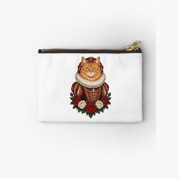 Item preview, Renaissance Queen Cat with Pearls and Roses  designed and sold by Old's Cool Cat Studio.