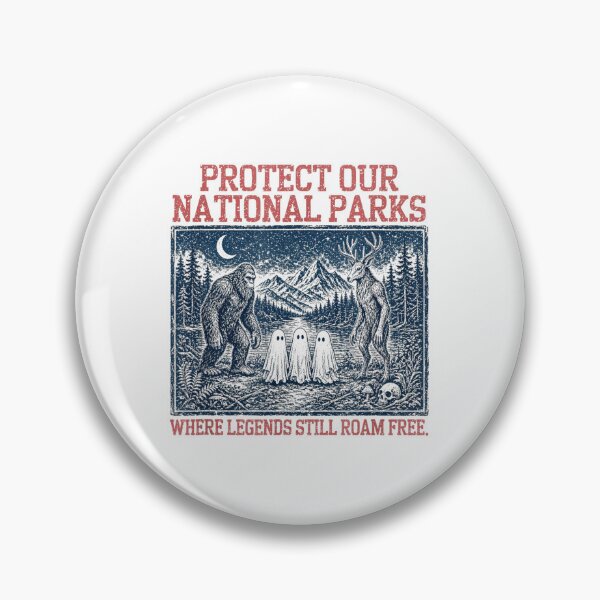 Item preview, Protect Our National Parks Cryptid Nature Protection Horror designed and sold by HuserPiri.
