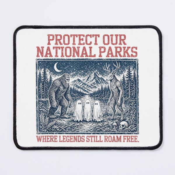 Item preview, Protect Our National Parks Cryptid Nature Protection Horror designed and sold by HuserPiri.