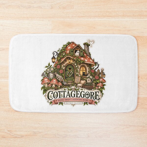 Item preview, ⚡Dead Trendy Collection⚡- Cottagecore Haunted Mushroom Cottage designed and sold by WheelieGdArt.