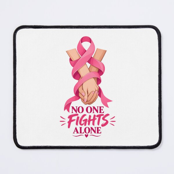 Item preview, No One Fights Alone Pink Ribbon Breast Cancer Support designed and sold by UniversPlant | Blooming with Hope.