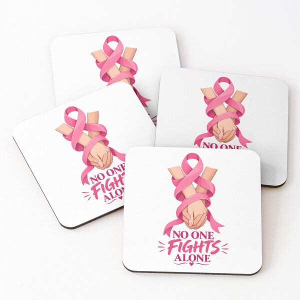 Item preview, No One Fights Alone Pink Ribbon Breast Cancer Support designed and sold by UniversPlant | Blooming with Hope.