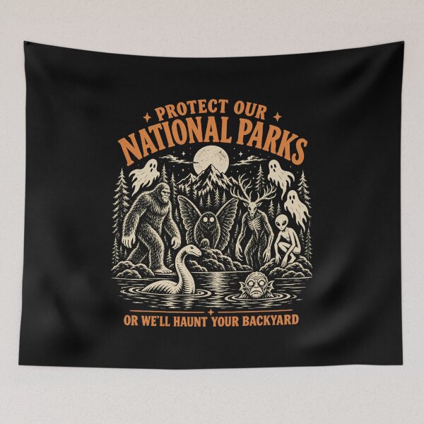 Item preview, Protect Our National Parks Cryptid Forest Legends Creatures designed and sold by HuserPiri.
