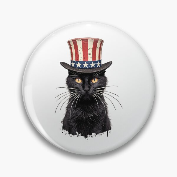 Item preview, Black Cat Wearing A Patriot Hat For Independence Day designed and sold by wayne-hanz.