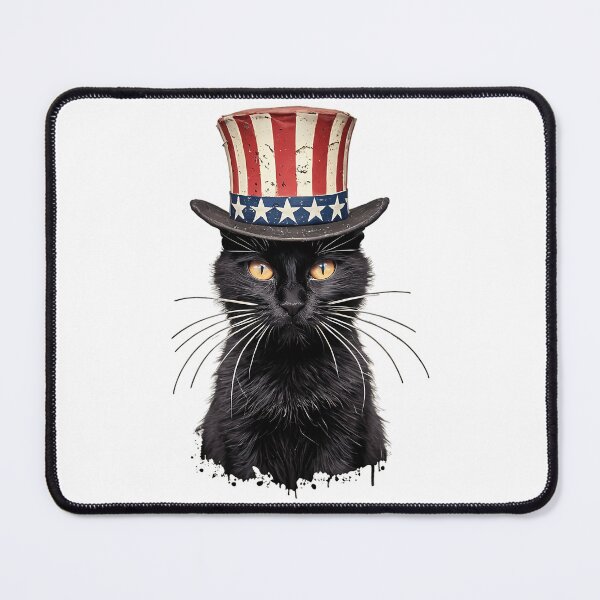 Item preview, Black Cat Wearing A Patriot Hat For Independence Day designed and sold by wayne-hanz.