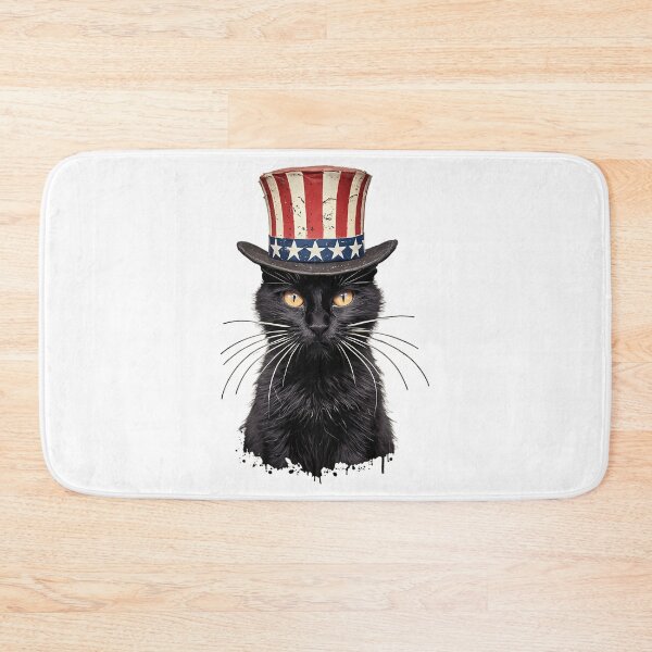 Item preview, Black Cat Wearing A Patriot Hat For Independence Day designed and sold by wayne-hanz.