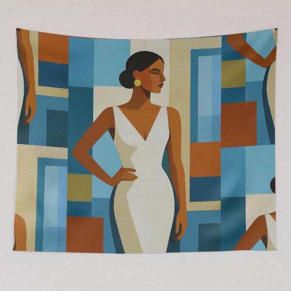 Item preview, Elegant woman in dress illustration designed and sold by GalleryKauffeld.