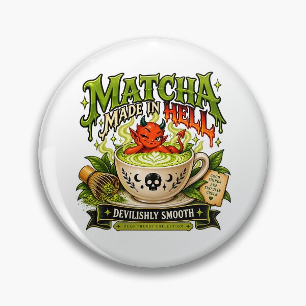 Item preview, ⚡Dead Trendy Collection⚡- Devilishly Smooth Matcha designed and sold by WheelieGdArt.