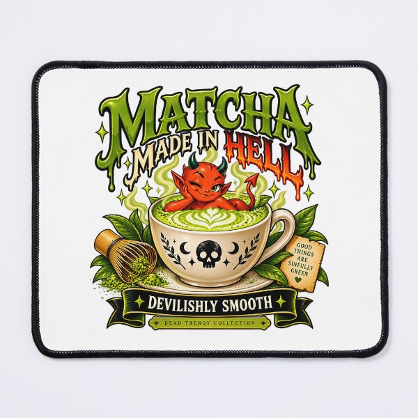 Item preview, ⚡Dead Trendy Collection⚡- Devilishly Smooth Matcha designed and sold by WheelieGdArt.