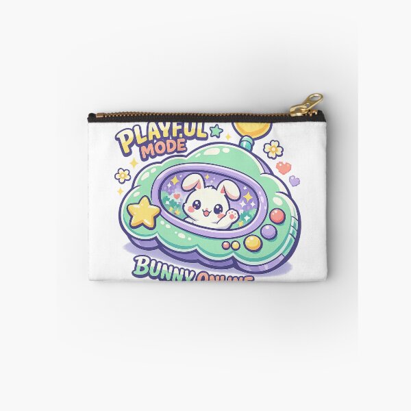 Item preview, Playful Mode Bunny Online Cute Kawaii Virtual Pet Retro Gamer Art designed and sold by inkoutninja.