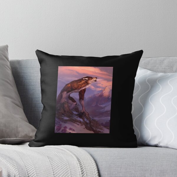Item preview, Werewolf Howling At Sunset Mountain Landscape designed and sold by MarthaCrawfor.
