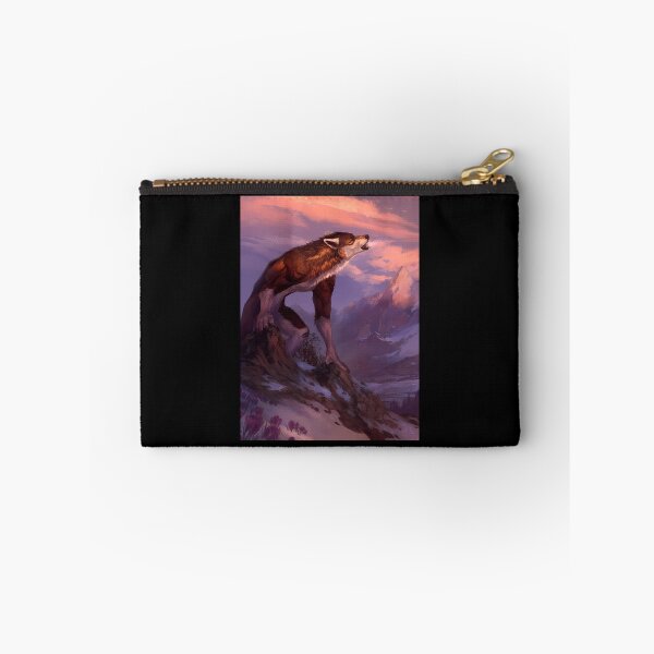 Item preview, Werewolf Howling At Sunset Mountain Landscape designed and sold by MarthaCrawfor.