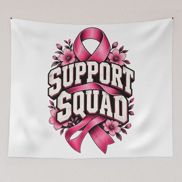 Item preview, Pink Ribbon Breast Cancer Support Squad Floral designed and sold by UniversPlant | Blooming with Hope.
