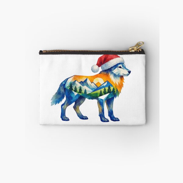 Item preview, Watercolor Geometric Wolf Peaks – Holiday Mountain Adventure designed and sold by GabeMountainArt.