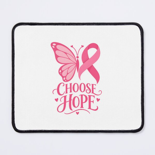 Item preview, Pink Ribbon Butterfly Choose Hope Breast Cancer designed and sold by UniversPlant | Blooming with Hope.