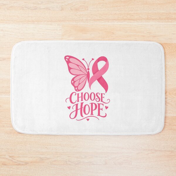 Item preview, Pink Ribbon Butterfly Choose Hope Breast Cancer designed and sold by UniversPlant | Blooming with Hope.