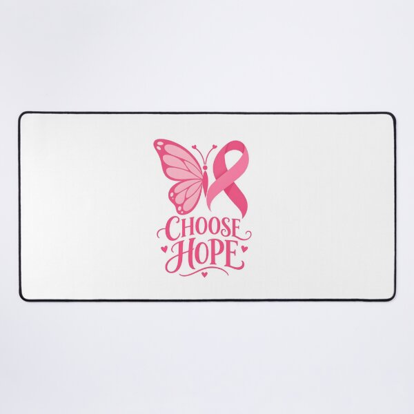 Item preview, Pink Ribbon Butterfly Choose Hope Breast Cancer designed and sold by UniversPlant | Blooming with Hope.