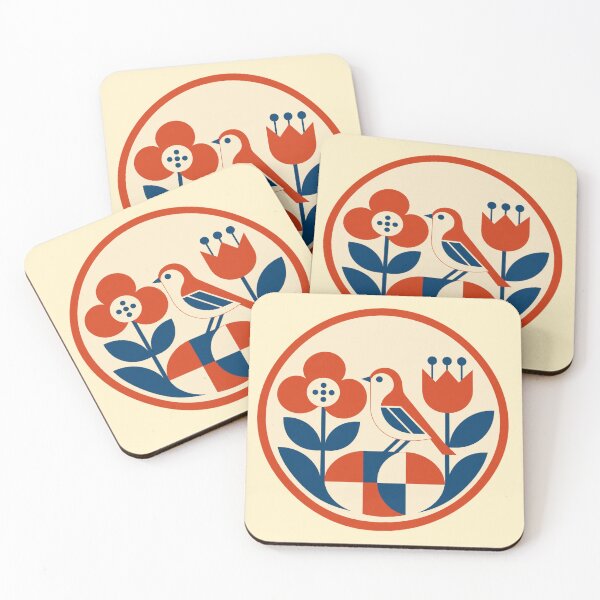 Item preview, Retro Garden – Geometric Bird designed and sold by mellow-koko.
